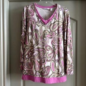 ISAAC MIZRAHI LIVE V neck Tunic